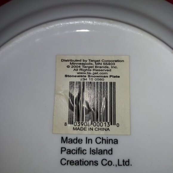 Vintage Pacific Island Creations Happy Holidays Snowman with Snowflakes NWT - Picture 4 of 4